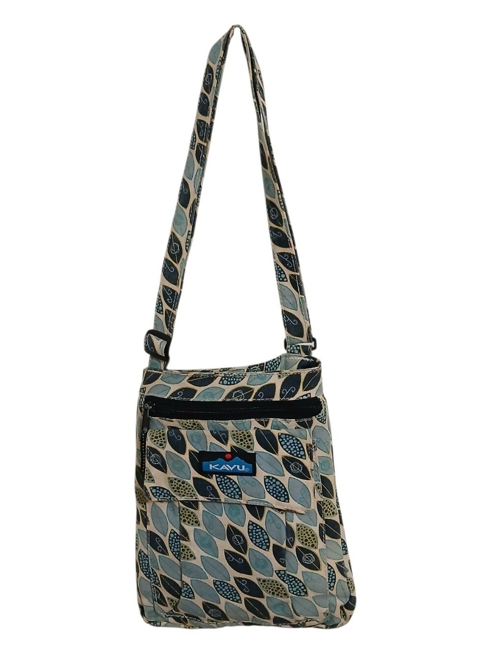 Kavu Keeper Crossbody Bag Blue Leaves
